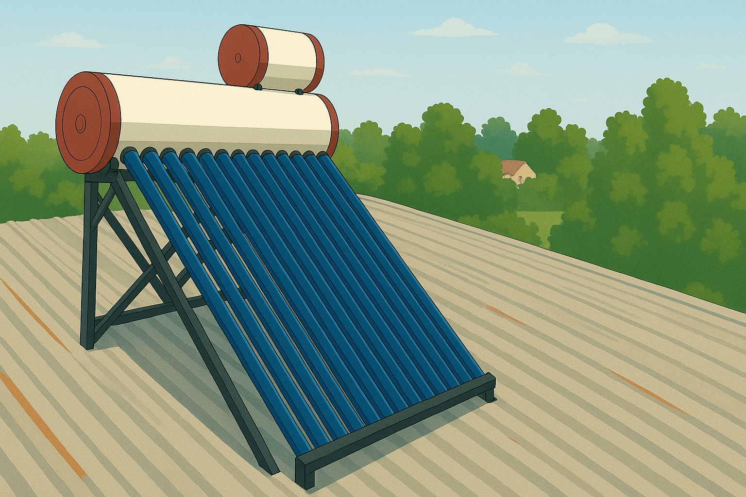 30 Tüplü Vakum Tüplü Güneş Enerji Sistemi